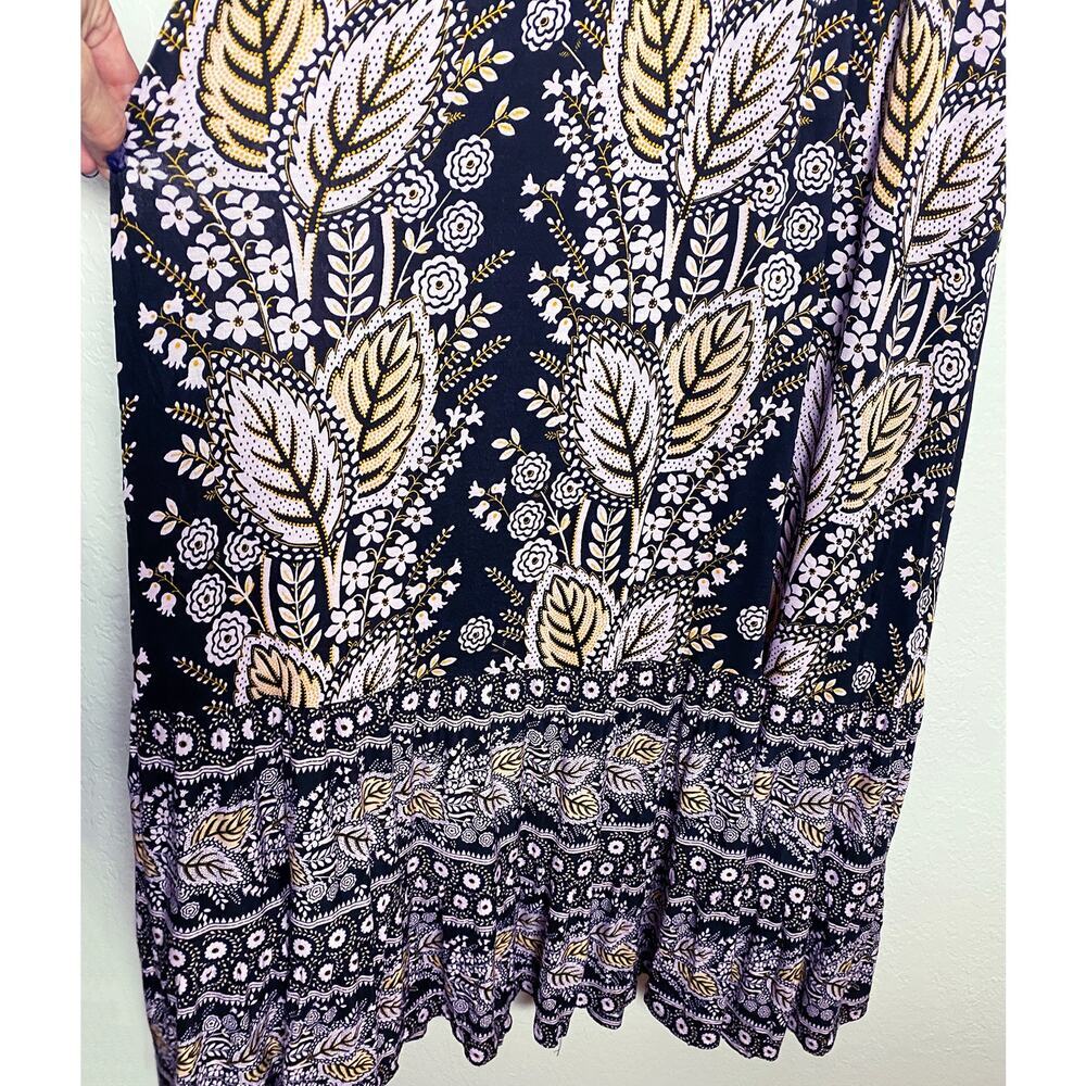 Maeve X Anthropologie Giulietta Tiered Maxi Full Length Dress Floral Sleeveless - Picture 9 of 14